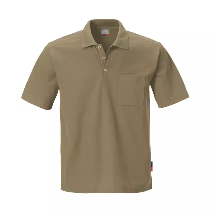 Kansas kurzärmeliges Poloshirt, Khaki, large image number 0