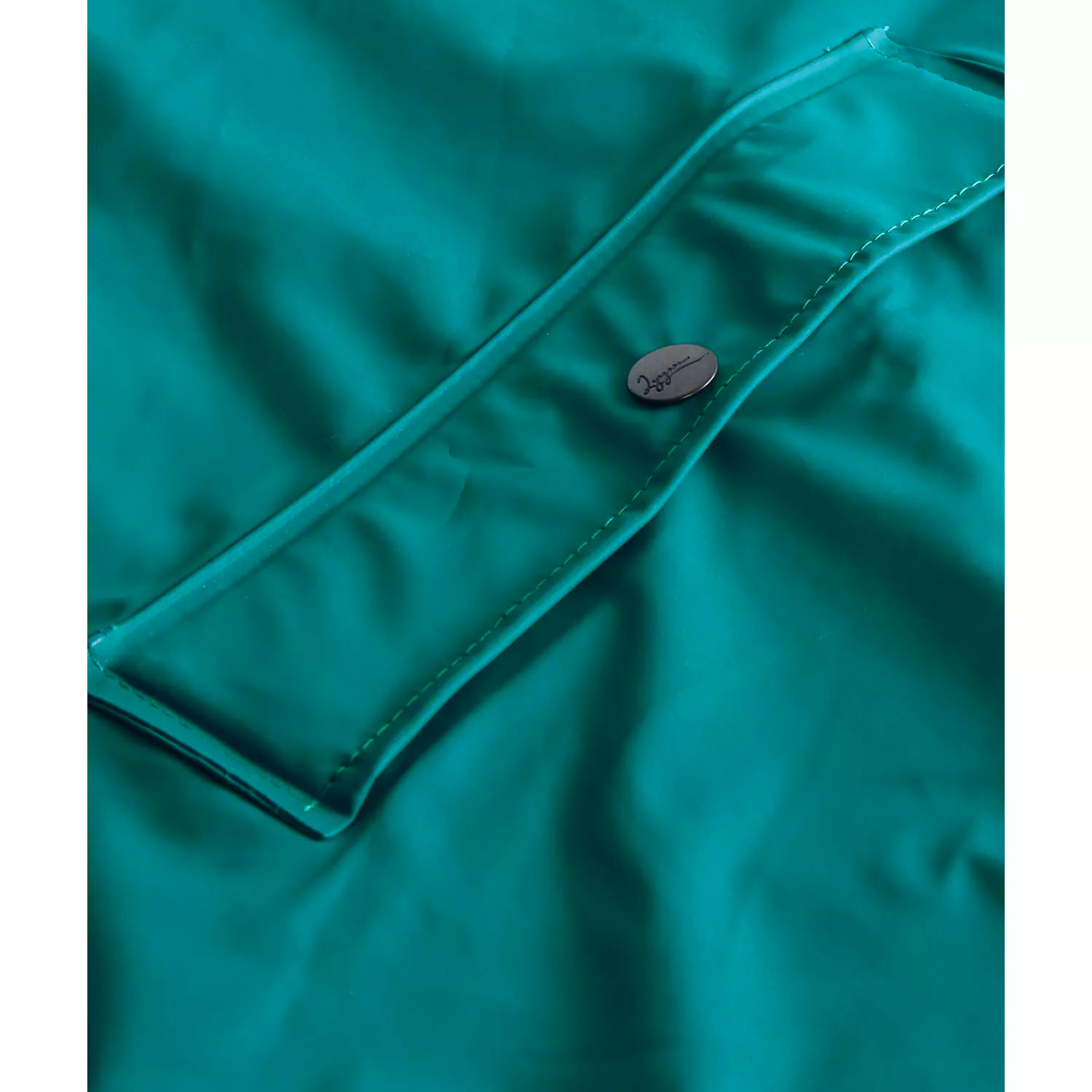 Lyngs&oslash;e PU raincoat fashion, Petrol, large image number 2