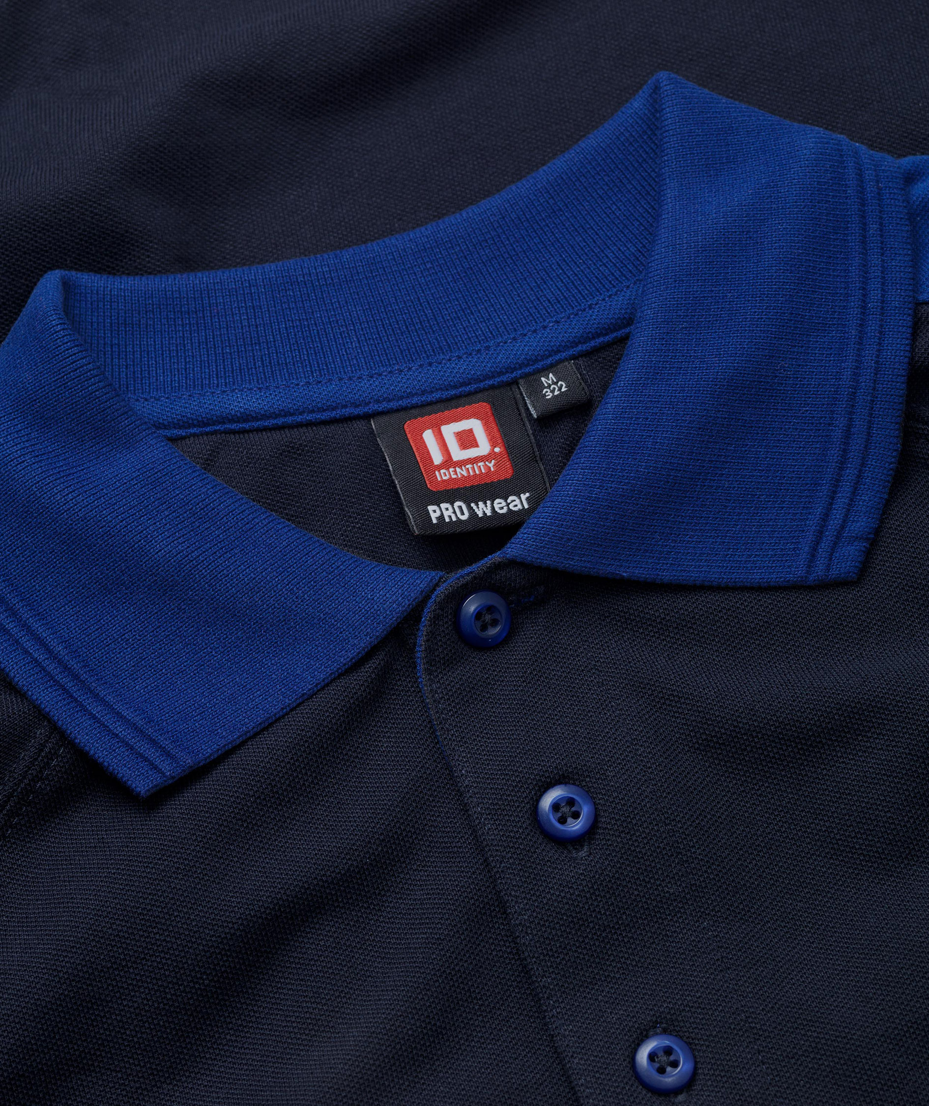 ID Pro Wear kontrast Polo T-shirt, Marine, large image number 3