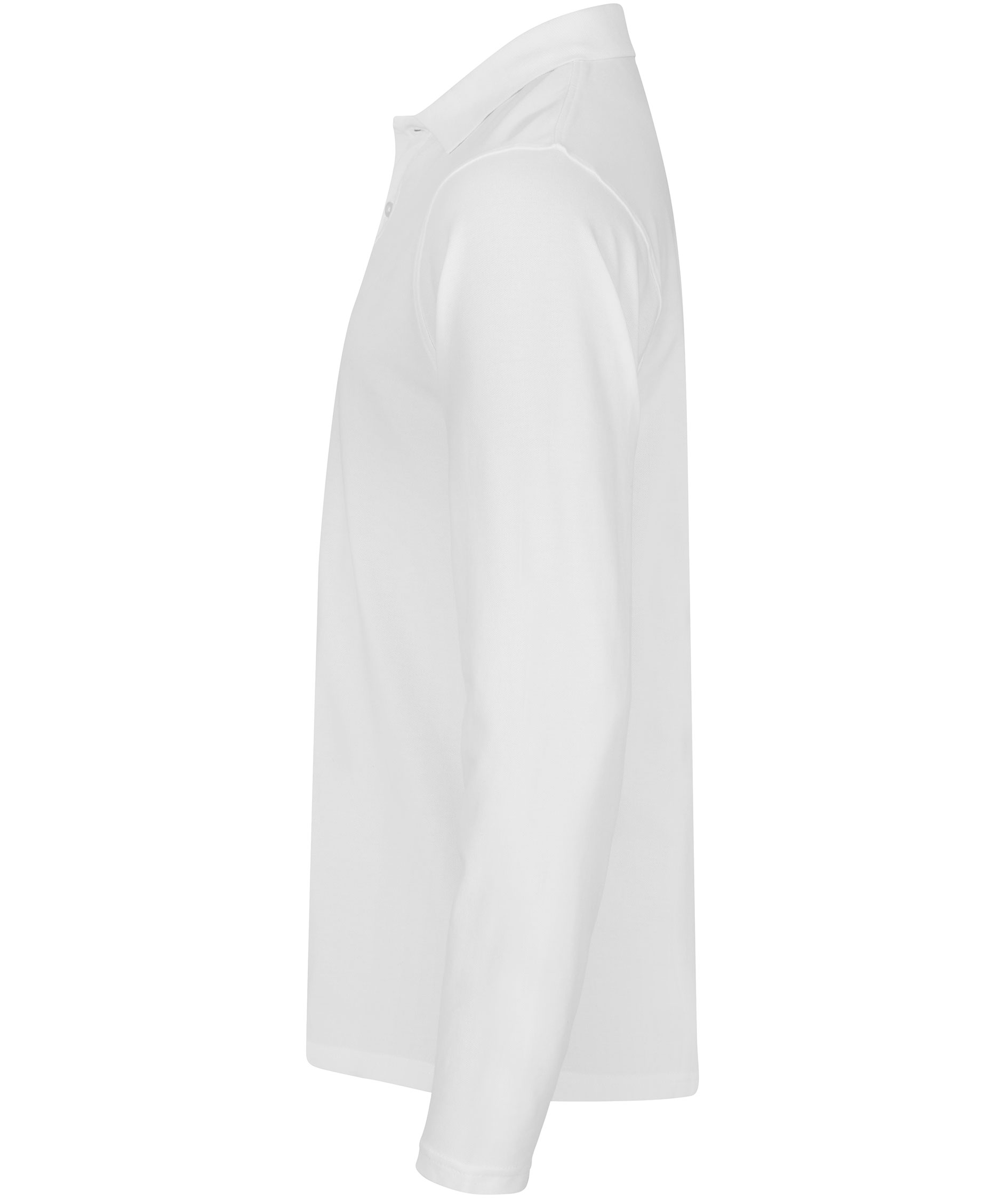 Clique Premium long-sleeved polo shirt, White, large image number 3