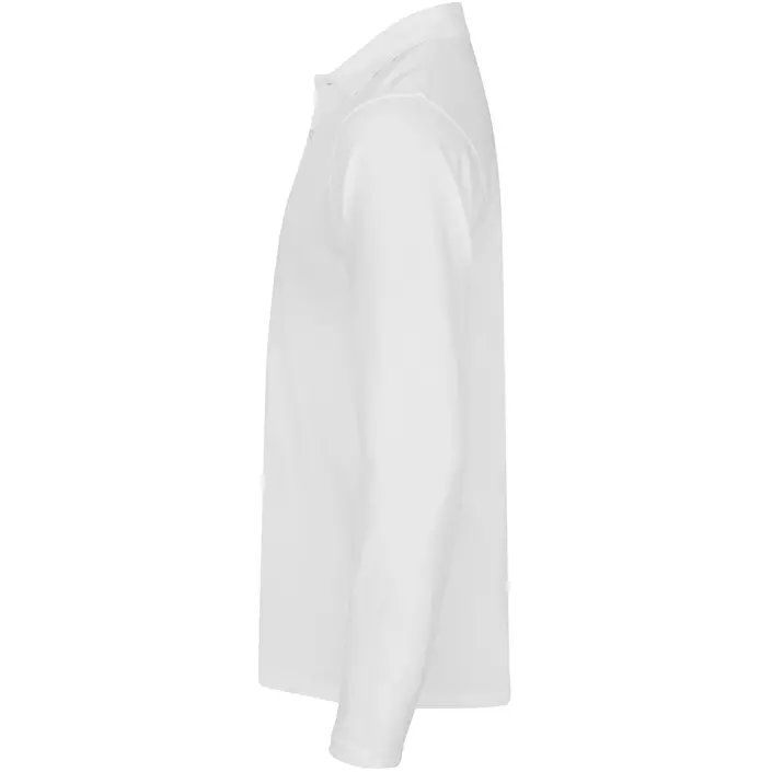 Clique Premium langermet polo T-skjorte, Hvit, large image number 3