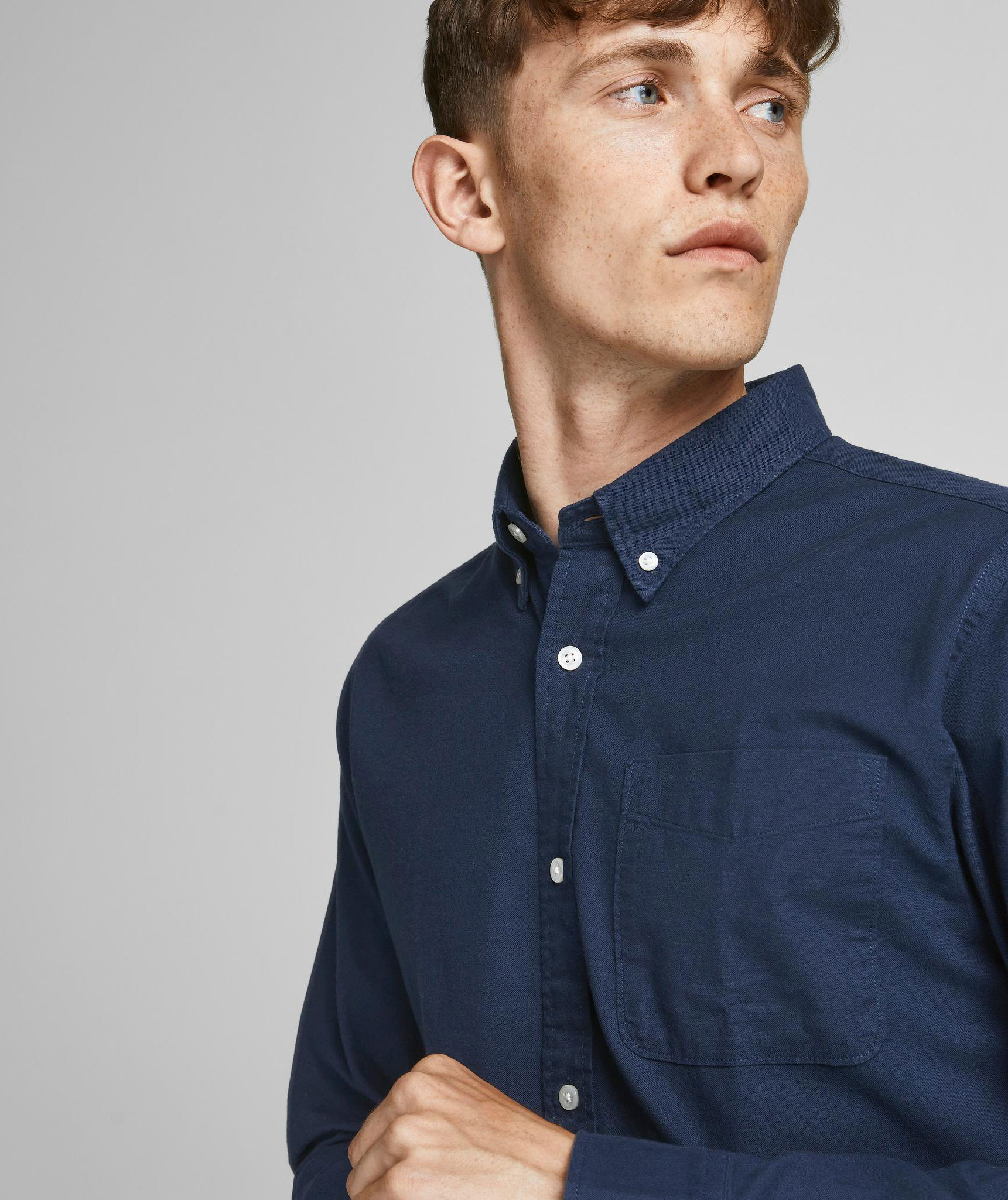 Jack & Jones Premium JPRBROOK Slim fit Oxford shirt, Navy Blazer, large image number 6