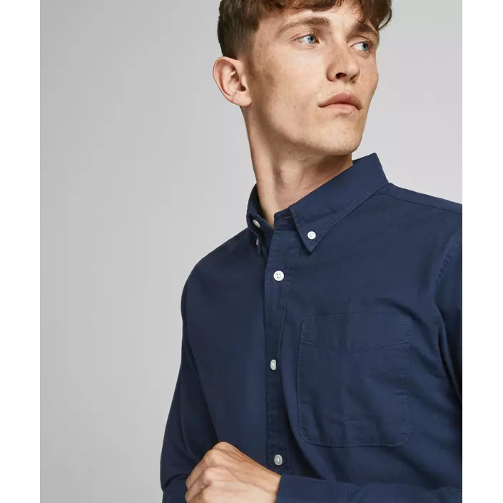 Jack & Jones Premium JPRBROOK Slim fit Oxford skjorte, Navy Blazer, large image number 6