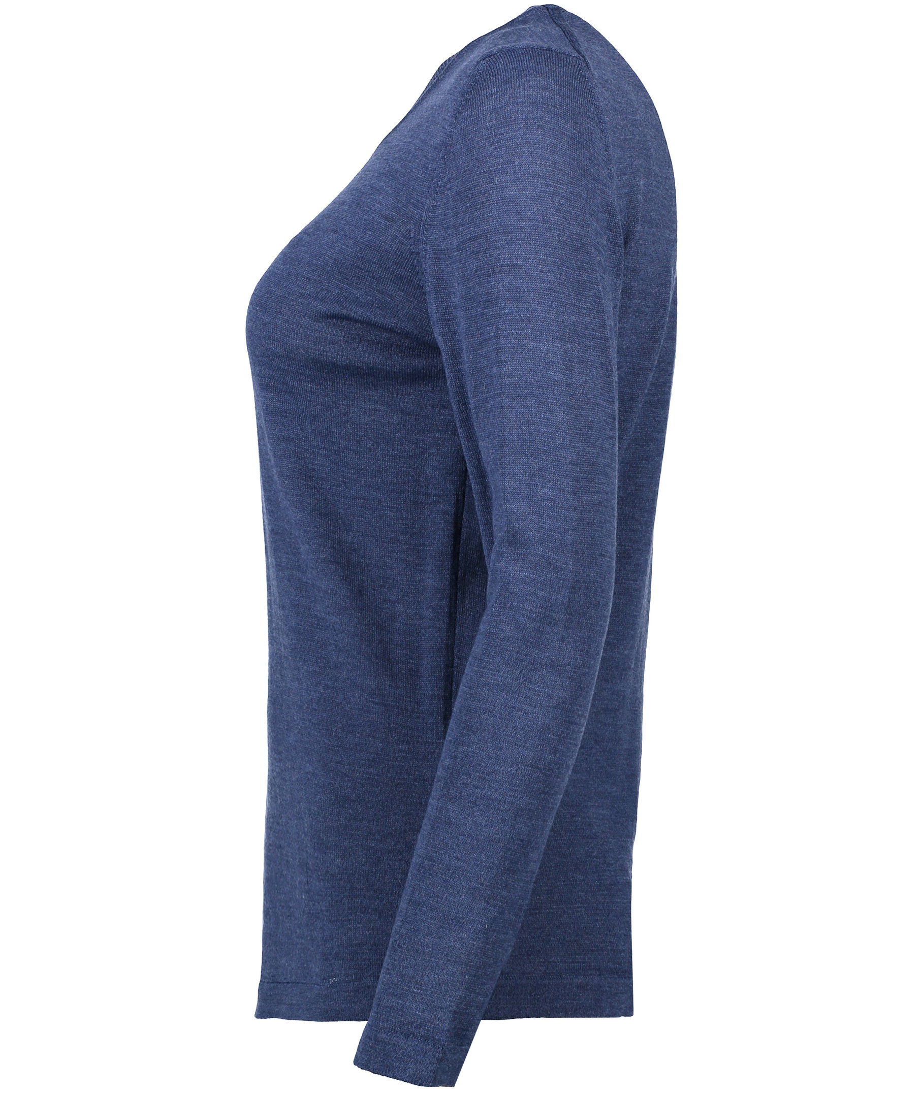 Seven Seas Damen Strickpullover mit Merinowolle, Blue melange, large image number 3