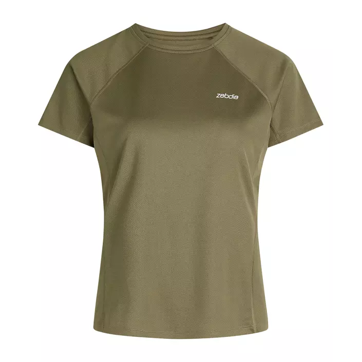 Zebdia dame sports T-shirt, Armygrøn, large image number 0