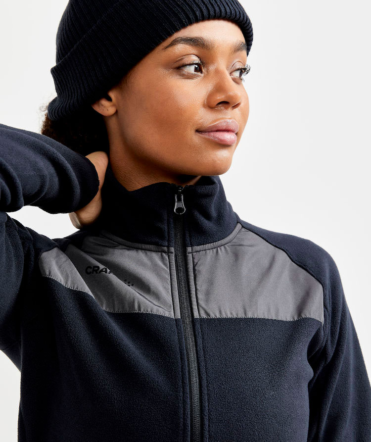 Craft ADV Explore women's fleece midlayer, Black/Granite, large image number 3