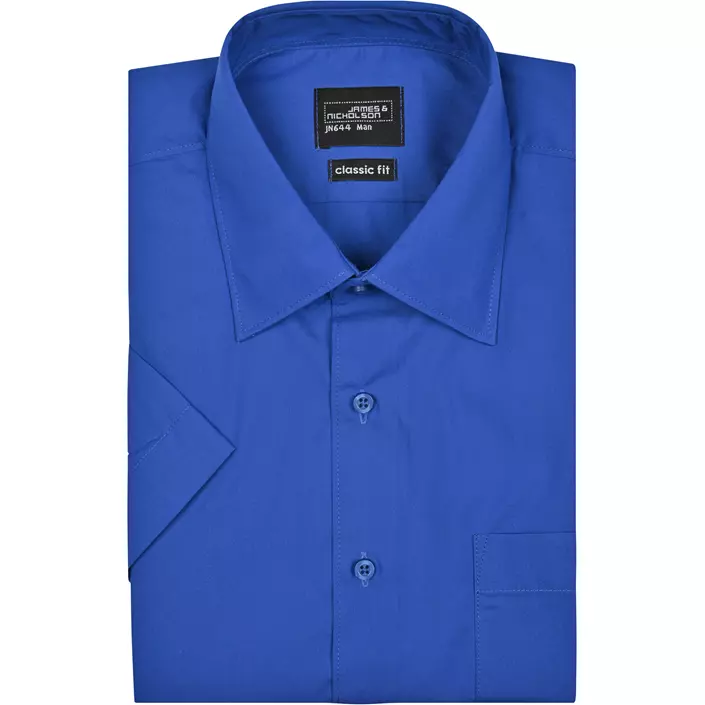 James & Nicholson modern fit kurzärmeliges Hemd, Königsblau, large image number 4