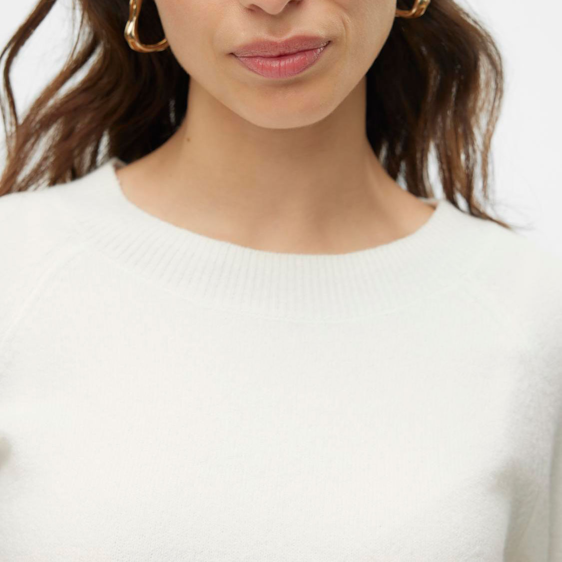 Vero Moda VMDOFFY women's knitted pullover, Snow White Melange, large image number 3