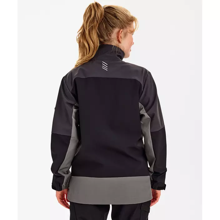 Engel Entire dame softshelljakke, Black/Anthracite Grey, large image number 4