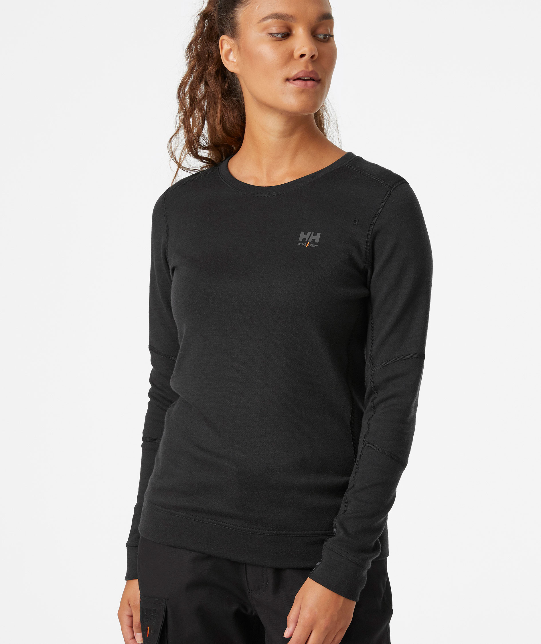 Helly Hansen Lifa Merino dam l&aring;ng&auml;rmad undertr&ouml;ja med merinoull, Svart