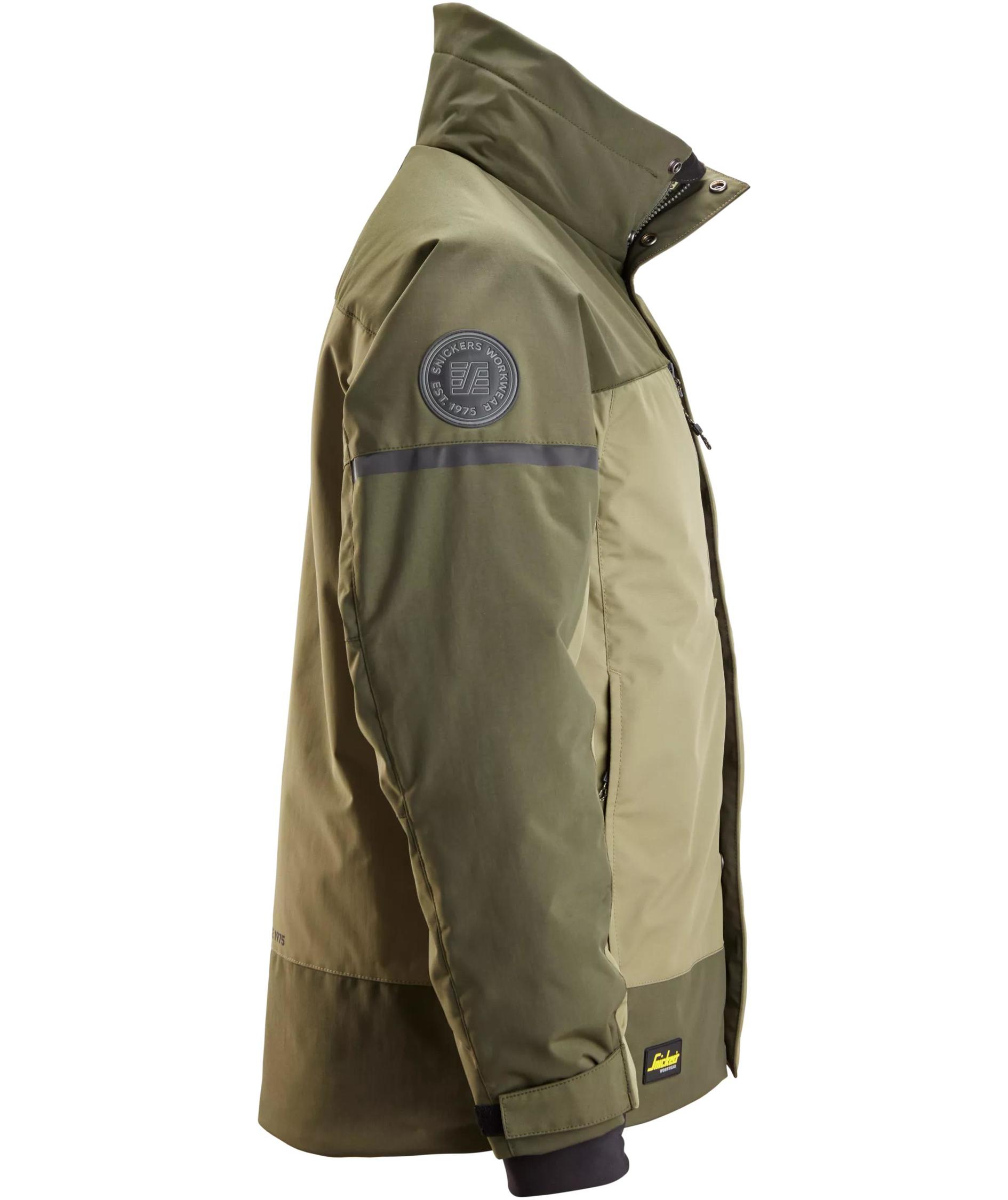 Snickers AllroundWork winter jacket 1106, Khaki Green/Dark Khaki Green, large image number 3