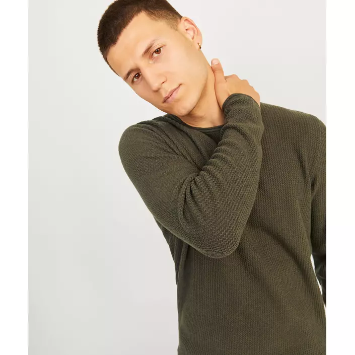 Jack & Jones JJECOOPER striktrøje, Olive night, large image number 3