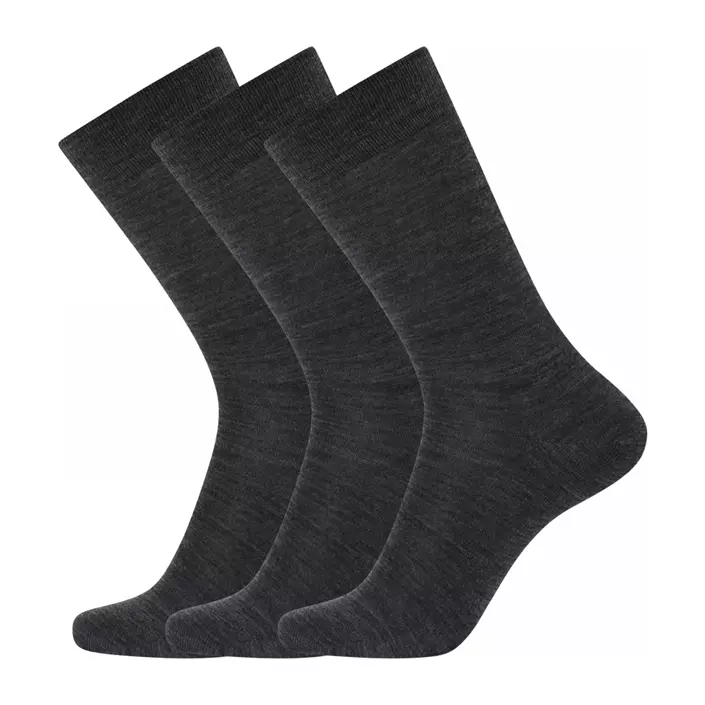 Dovre 3-pack wool socks, Grey, large image number 0