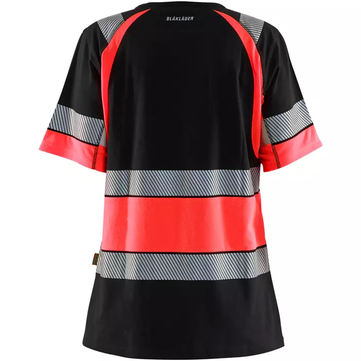 Blåkläder T-shirt dam, Svart/Varselröd, large image number 2
