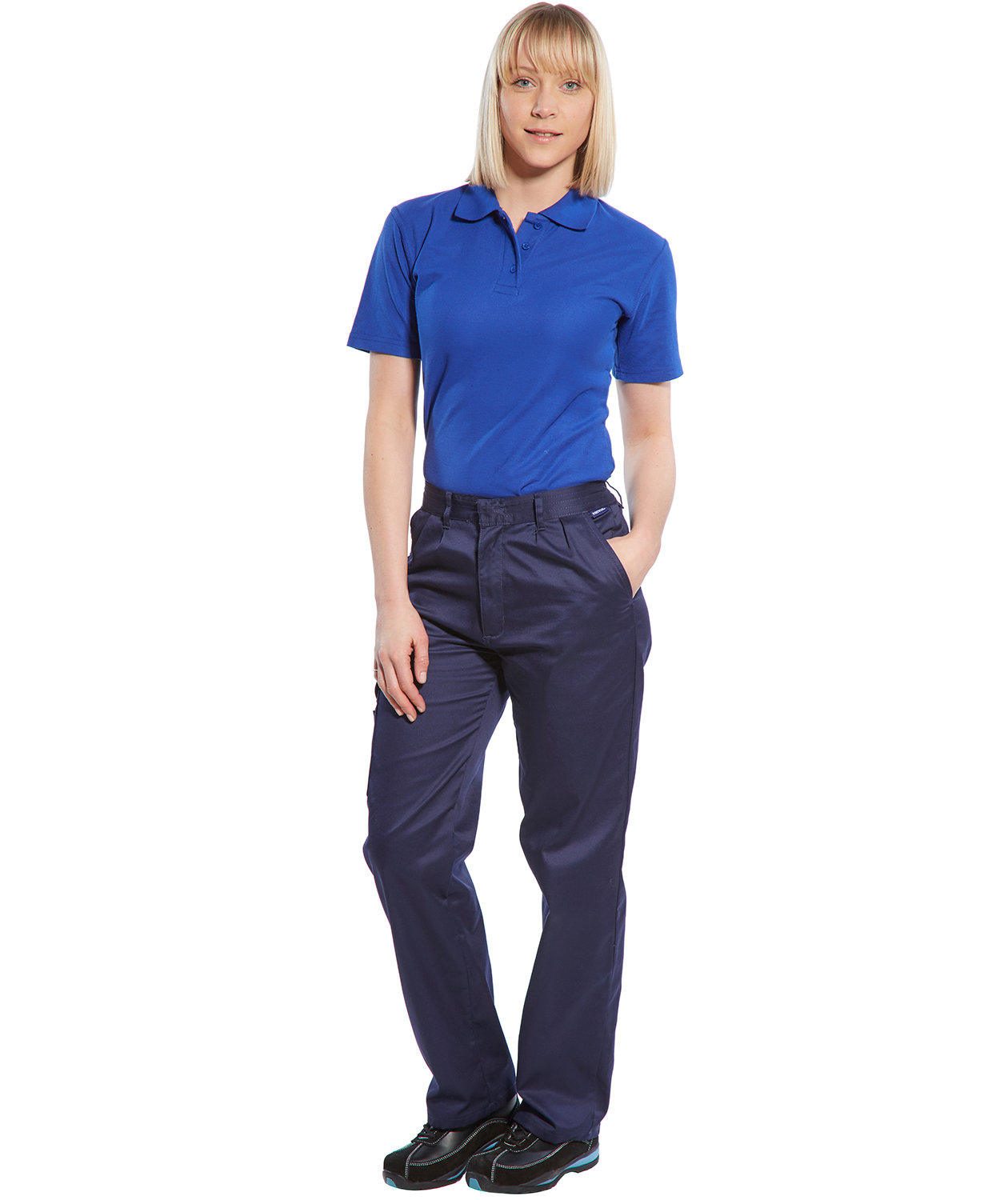 Portwest women's service trousers, Marine Blue