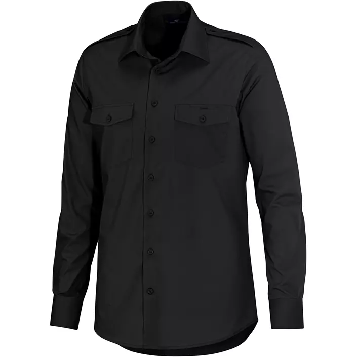 Derby of Sweden Maverick Slim fit pilotskjorta, Black, large image number 4