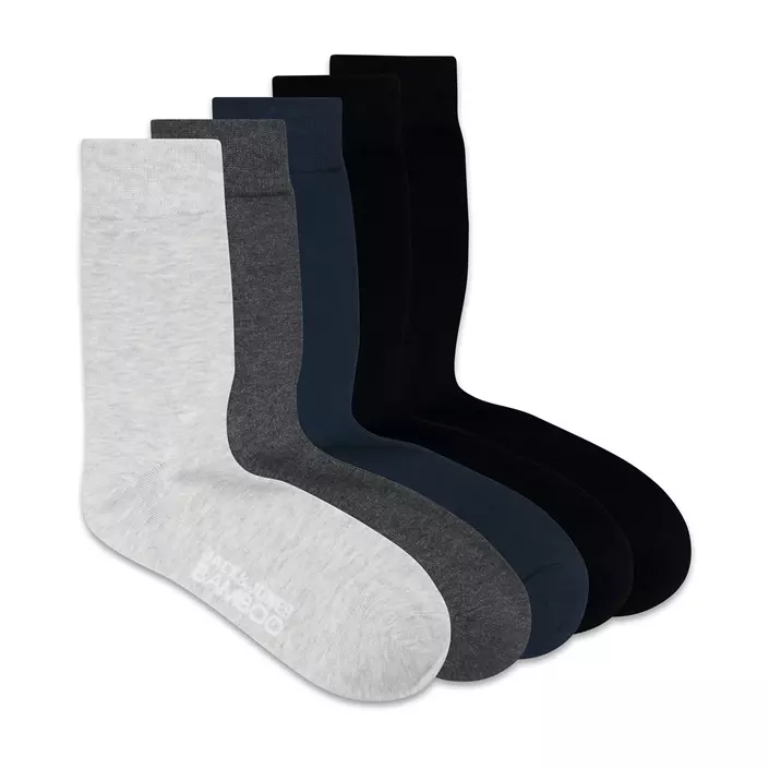 Jack & Jones JACBASIC 5-pack bamboo socks, Black/Grey/Blue, Black/Grey/Blue, large image number 0