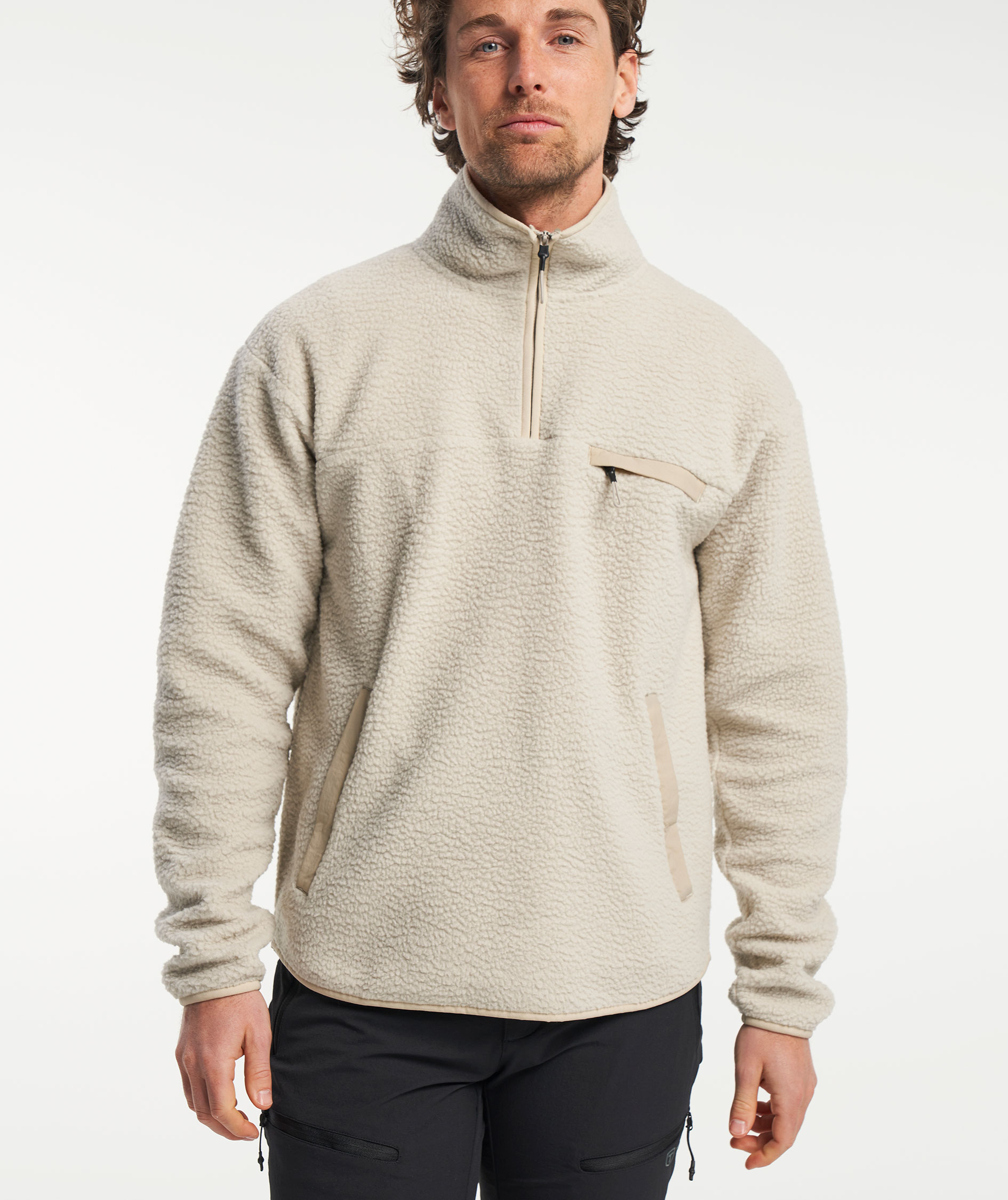 Tenson Yoke pile fleece Halfzip, Sand, large image number 7