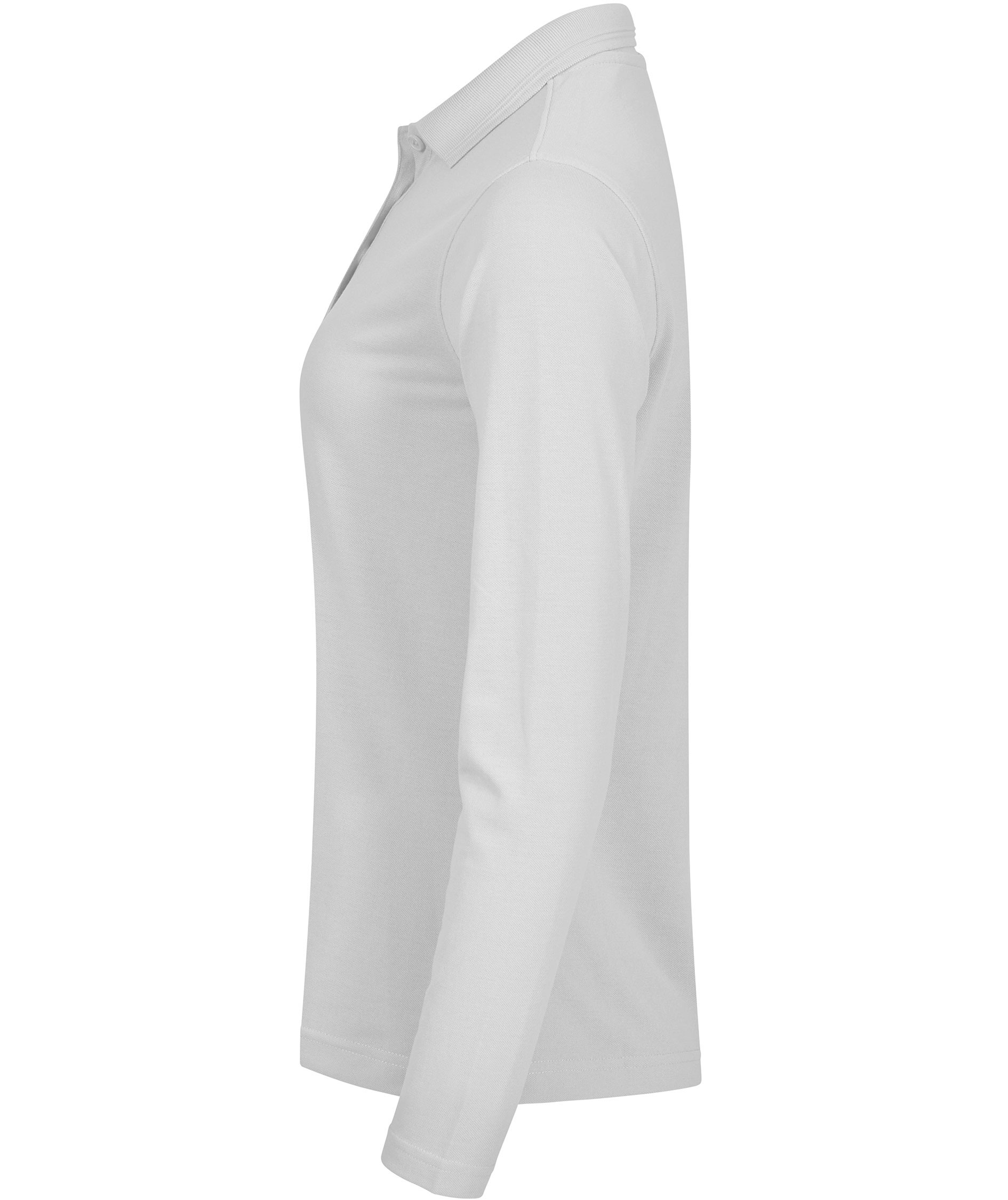 Clique Manhatten women's long-sleeved polo shirt, White, large image number 3