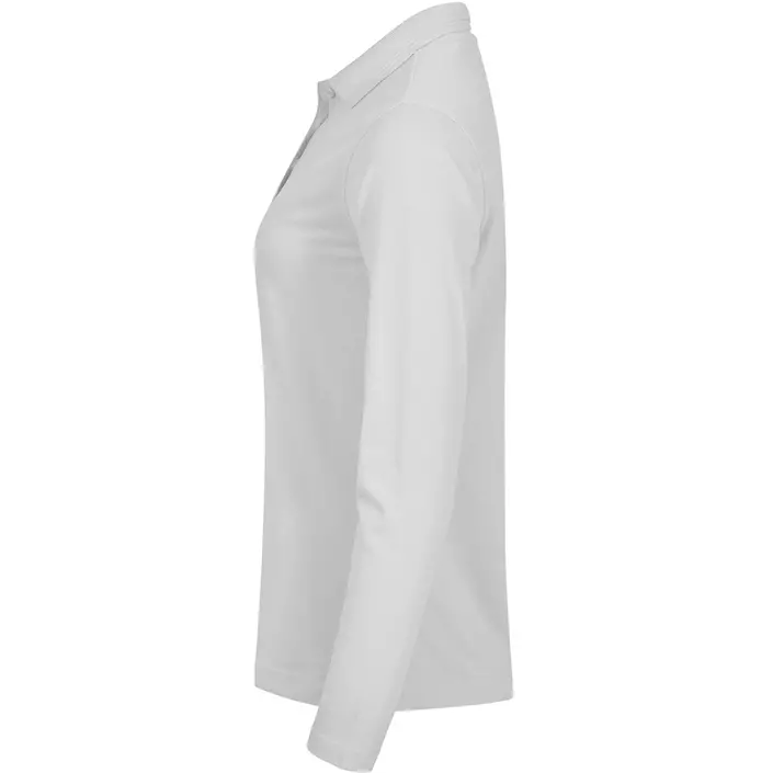 Clique Manhatten women's long-sleeved polo shirt, White, large image number 3
