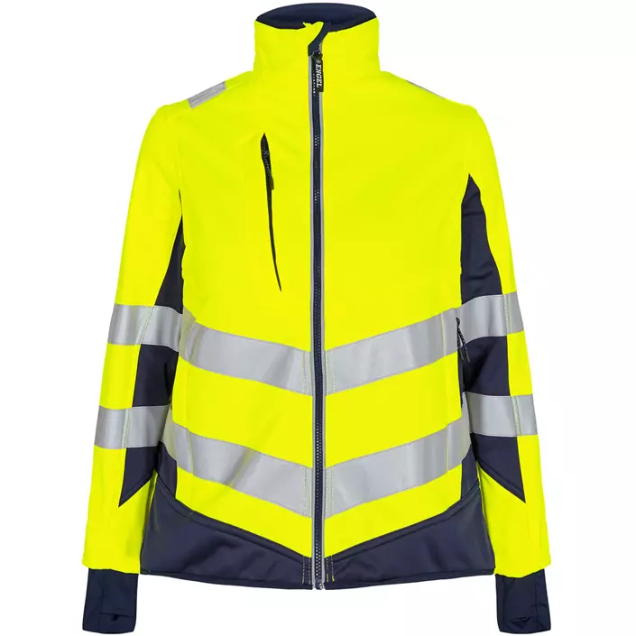 Engel Safety women's softshell jacket, Yellow/Blue Ink, large image number 0