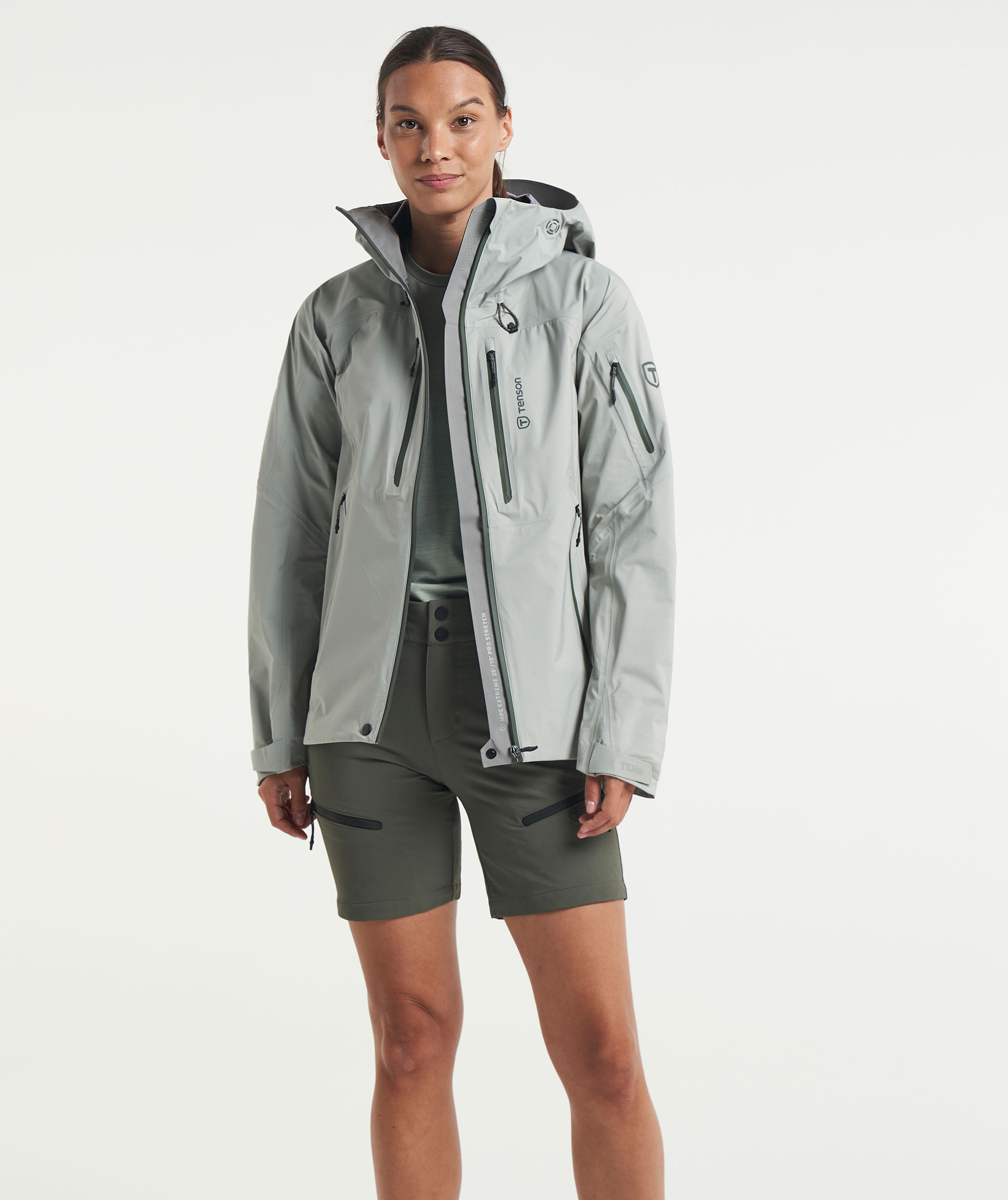 Tenson TXlite Flex women's shorts, Dark Olive