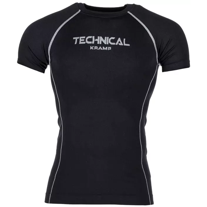 Kramp Technical seamless short-sleeved thermal undershirt, Black, large image number 0
