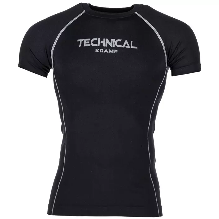 Kramp Technical seamless short-sleeved thermal undershirt, Black, large image number 0