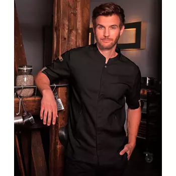 Karlowsky Green-generation short-sleeved chefs jacket, Black
