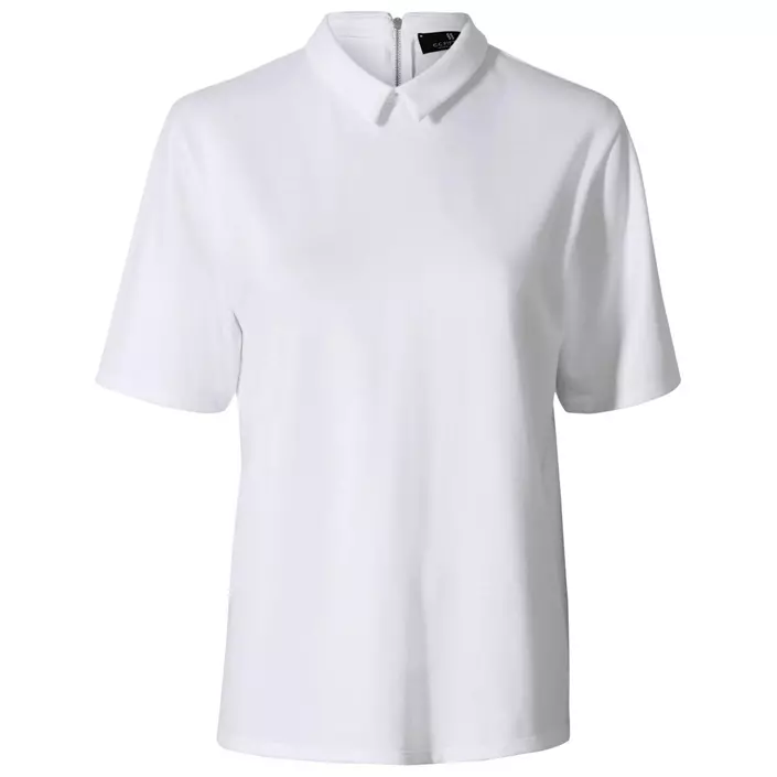 CC55 Nice dame T-skjorte med krage, Hvit, large image number 0