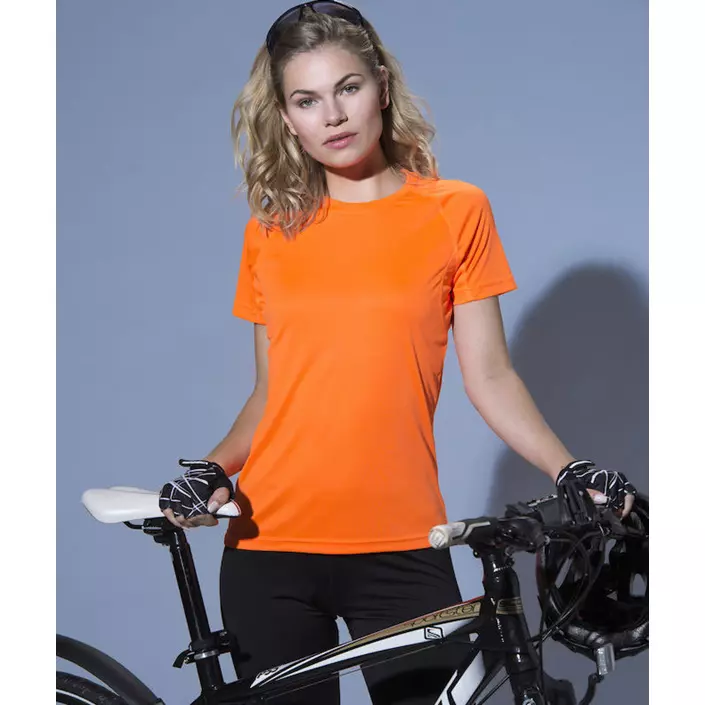 Clique Active T-shirt dam, Varsel Orange, large image number 4