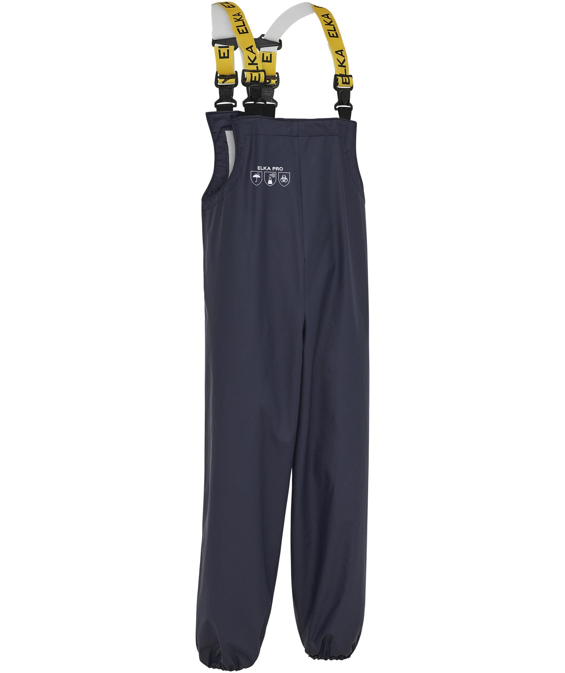 ELKA PRO PU bib and brace trousers, Navy, Navy, swatch
