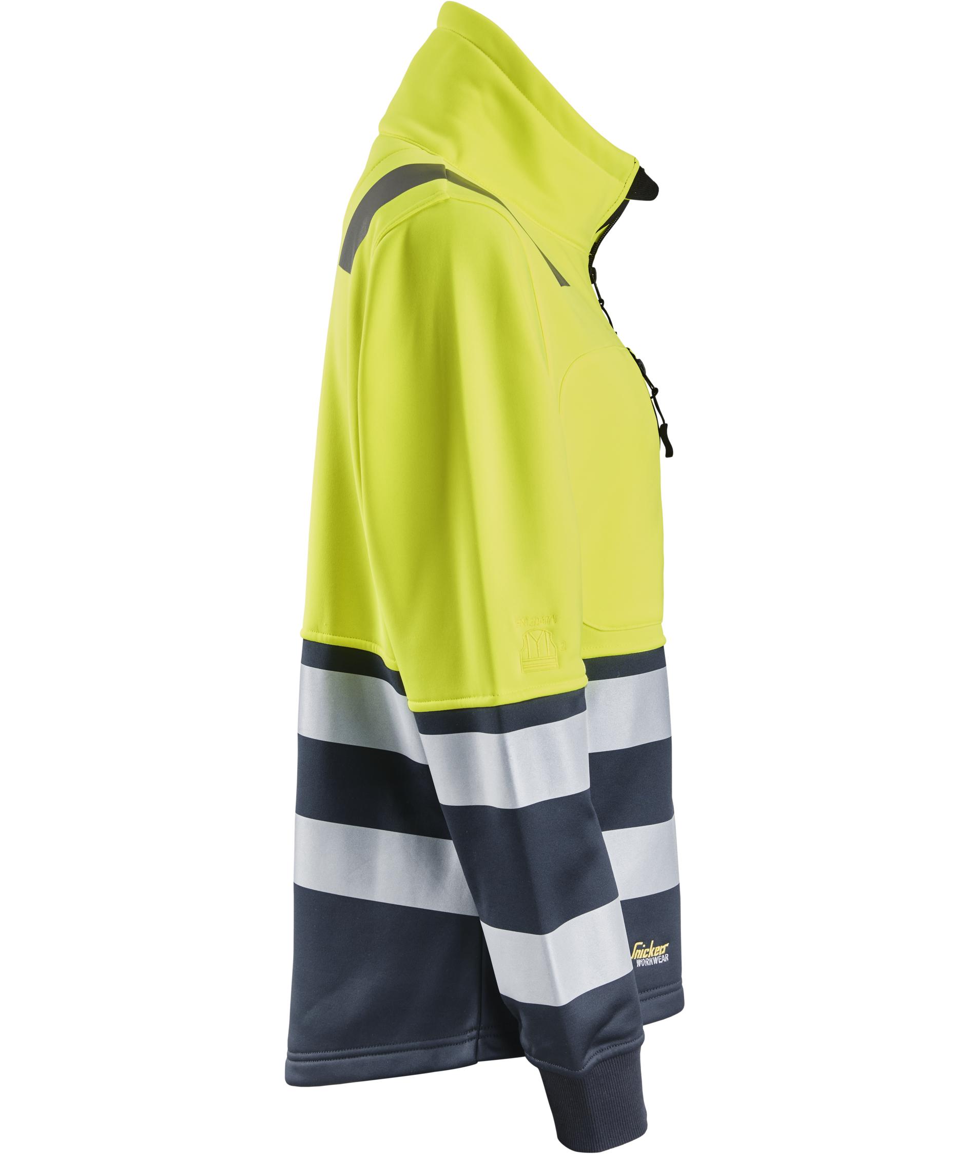 Snickers dame sweatjakke 8073, Hi-Vis Gul/Navy, large image number 2