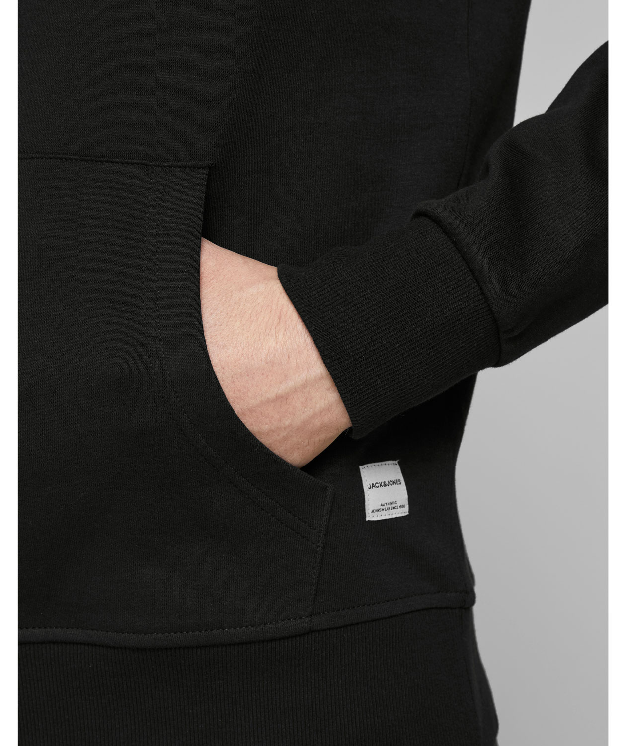 Jack & Jones JJEBASIC hoodie, Black, large image number 3