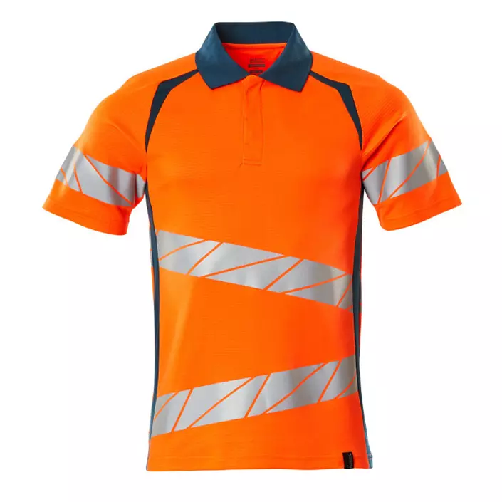 Mascot Accelerate Safe polo T-skjorte, Hi-Vis Orange/Mørk Petroleum, large image number 0