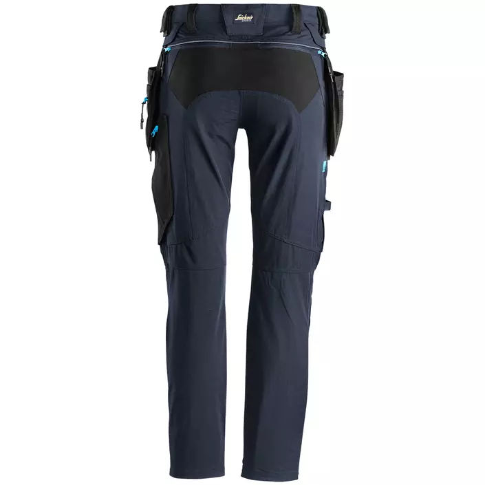 Snickers LiteWork håndværkerbukser full stretch, Navy/Sort, large image number 1