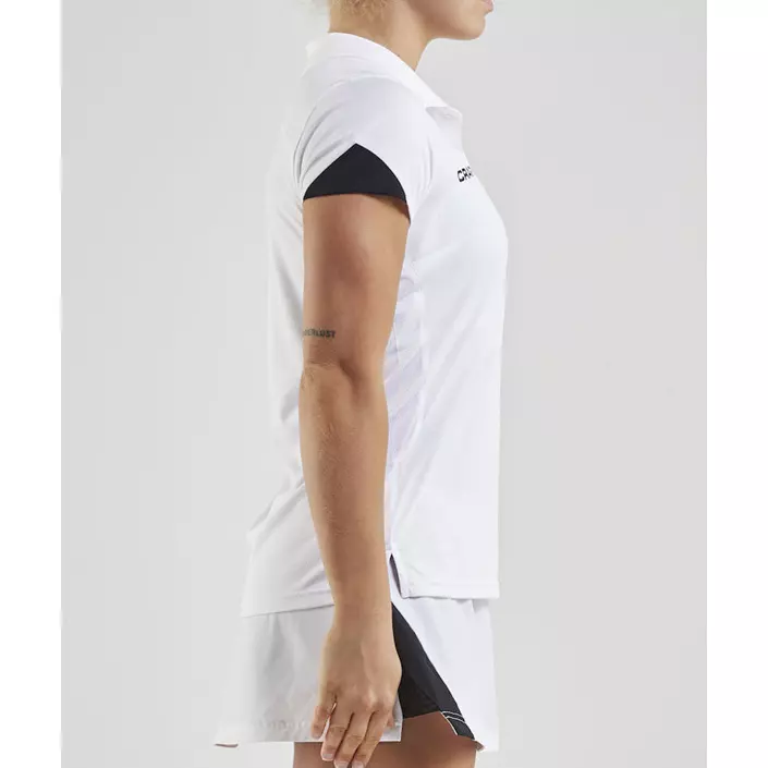 Craft Pro Control Impact Woman polo shirt, White/black, large image number 3