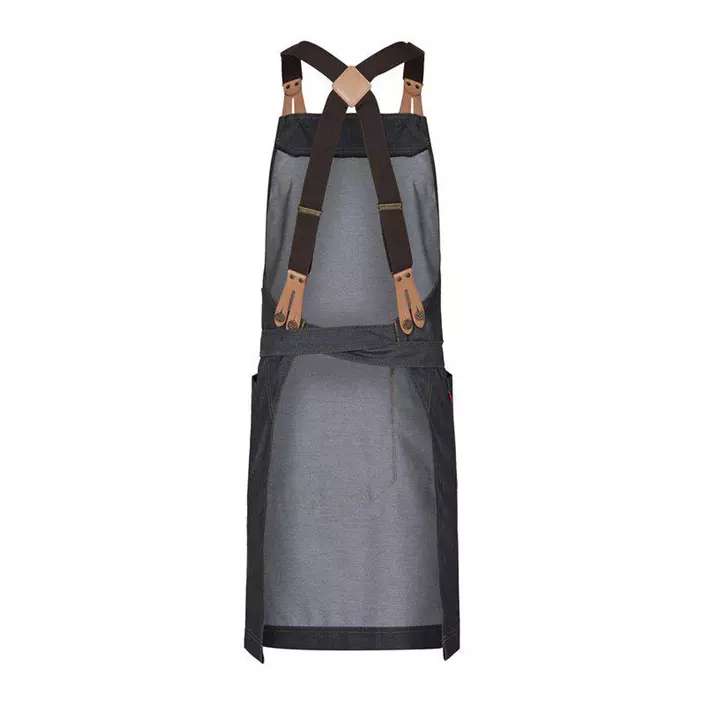Segers bib apron with pocket, Darkblue Denim, Darkblue Denim, large image number 3