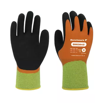 Benchmark BMG842 winter work gloves, Green/Orange/Black