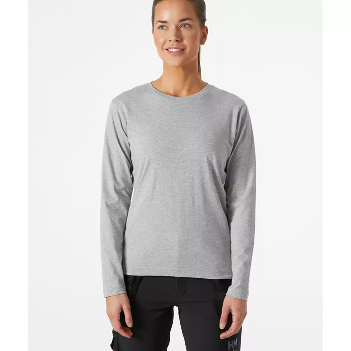 Helly Hansen Classic long-sleeved women's T-shirt, Grey melange, large image number 1