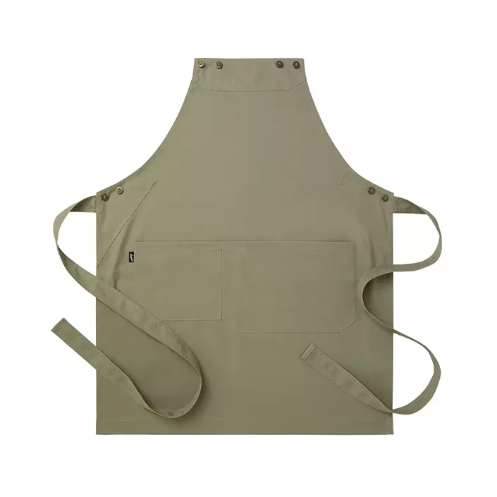 Segers bib apron with pocket, Khaki, Khaki, large image number 0