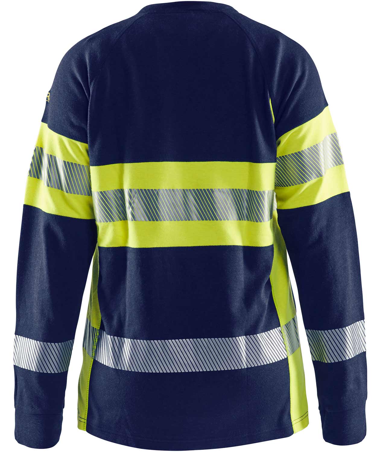 Bl&aring;kl&auml;der women's long-sleeved T-shirt, Marine/Hi-Vis yellow, large image number 1