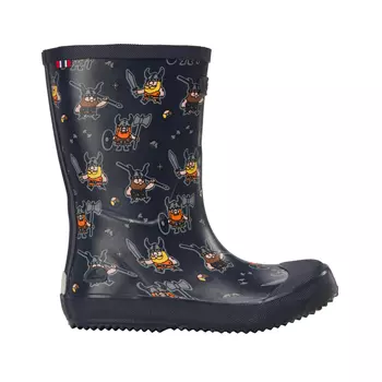 Viking Indie Print rubber boots for kids, Navy/Orange