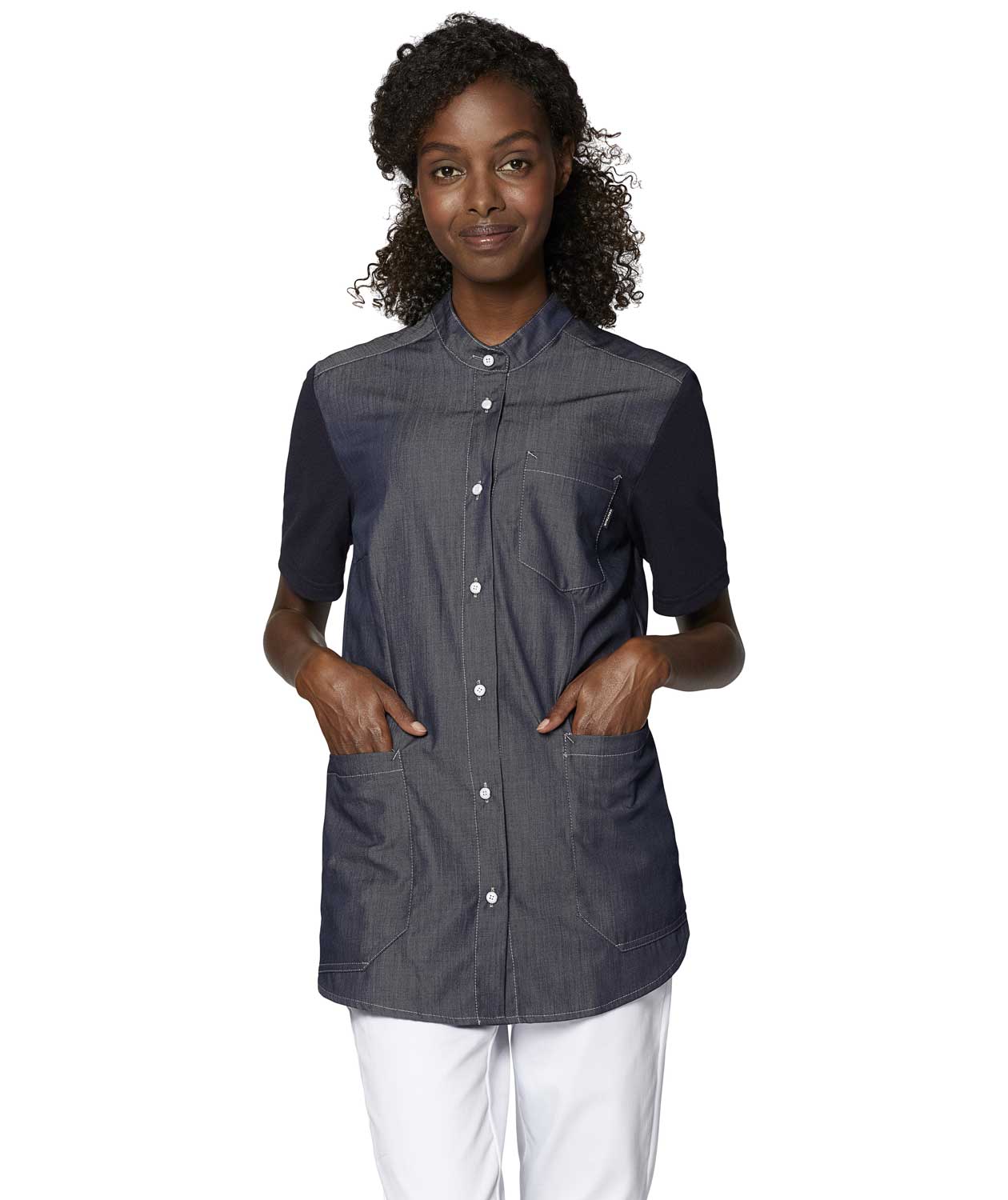 Kentaur short sleeved women's shirt, Dark Blue