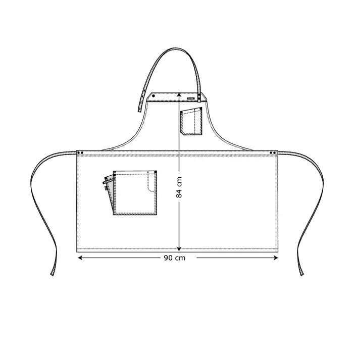 Kentaur Raw bib apron with pockets, Sailorblue, Sailorblue, large image number 2