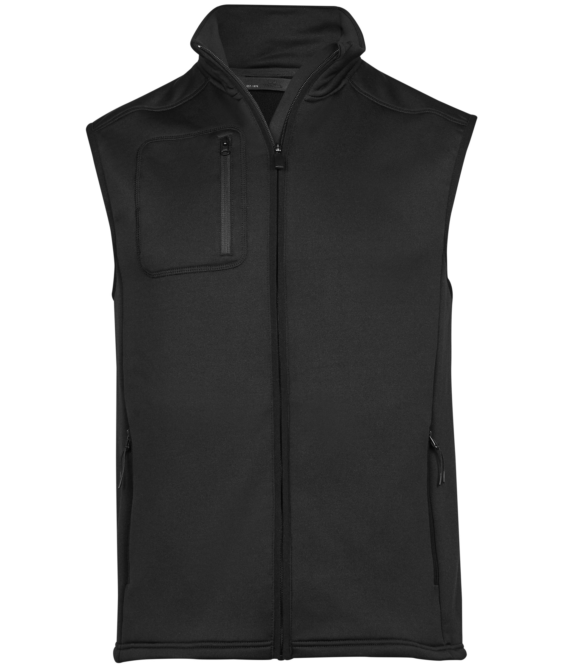 Tee Jays Stretch fleece bodywarmer, Black, Black, swatch