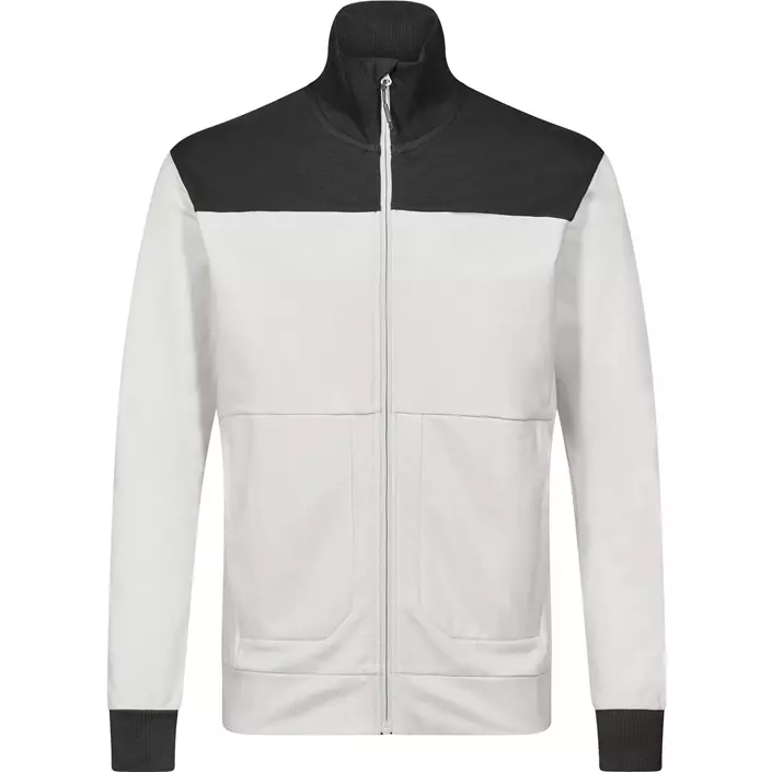 Engel Entire sweat cardigan, Bone White/Anthracite Grey, large image number 0