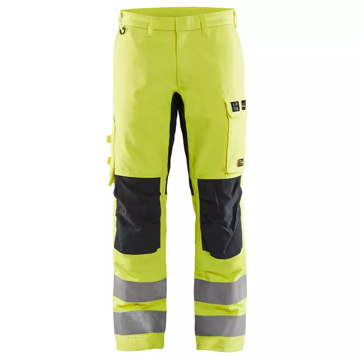 Blåkläder Multinorm arbeidsbukse, Hi-vis gul/marineblå, large image number 0