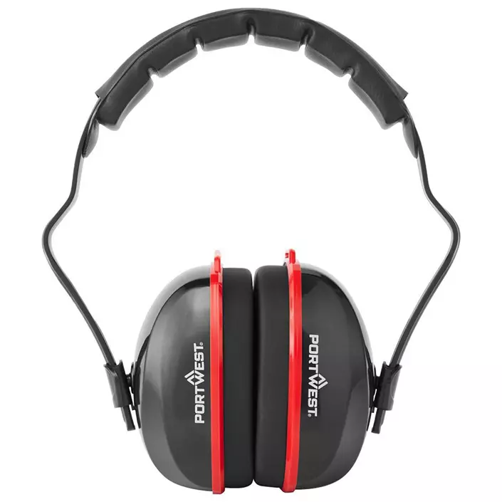 Portwest PW43 komfort høreværn, Sort/Rød, Sort/Rød, large image number 0