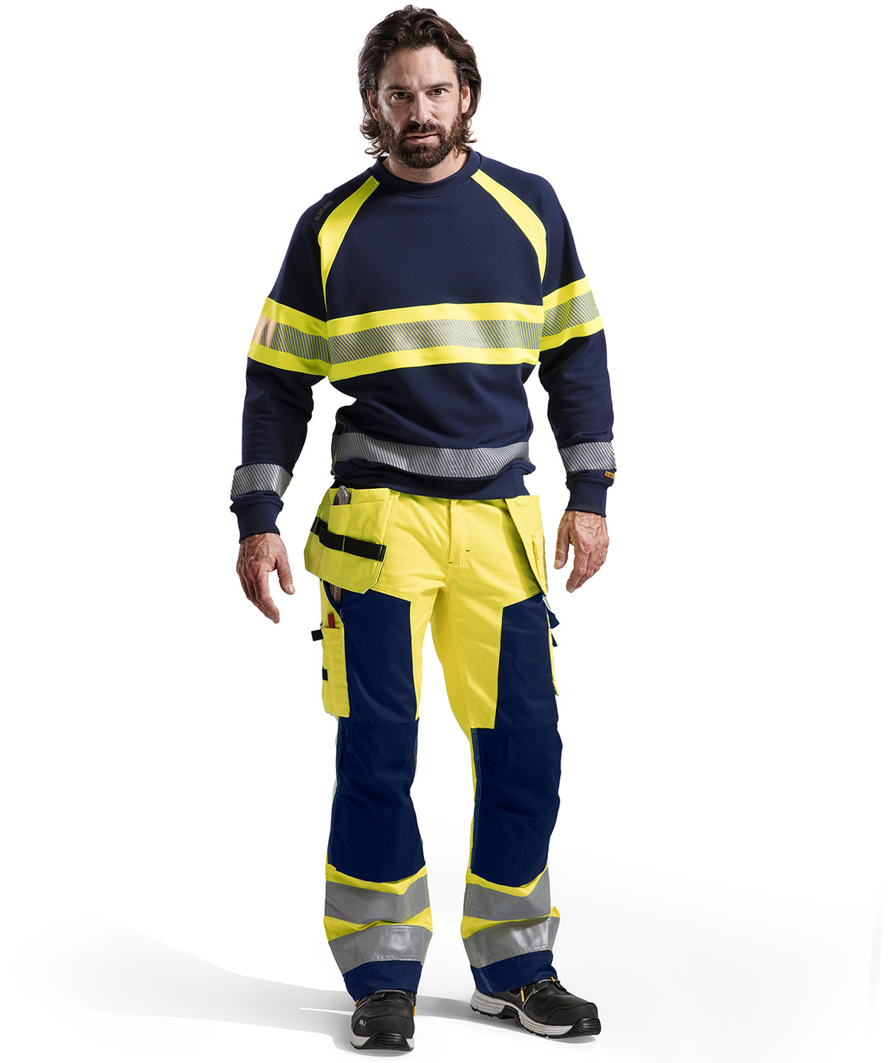 Bl&aring;kl&auml;der sweatshirt, Marine Blue/Yellow, large image number 1